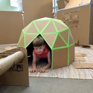 Child experimenting with water