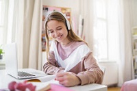 Girl working