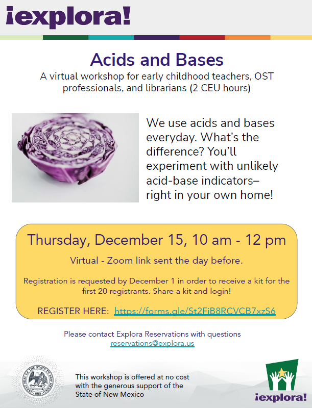 Acids and Bases workshop flyer