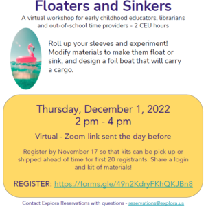 Floaters and Sinkers class flyer