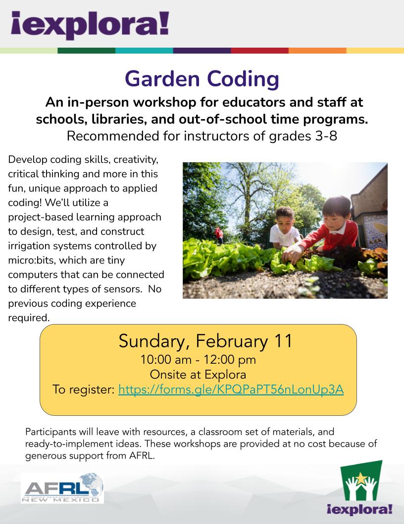 Garden Coding flyer