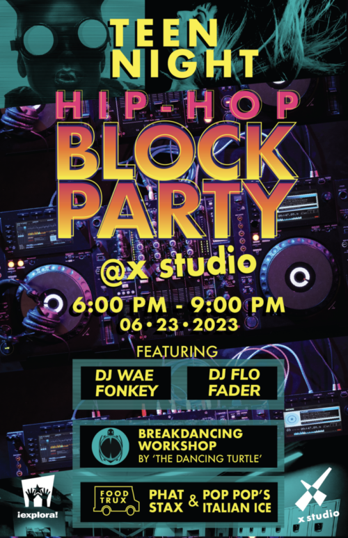 Teen Night Hip Hop Block Party flyer.