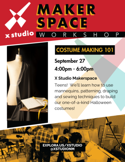 Sewing 101 flyer at x studio
