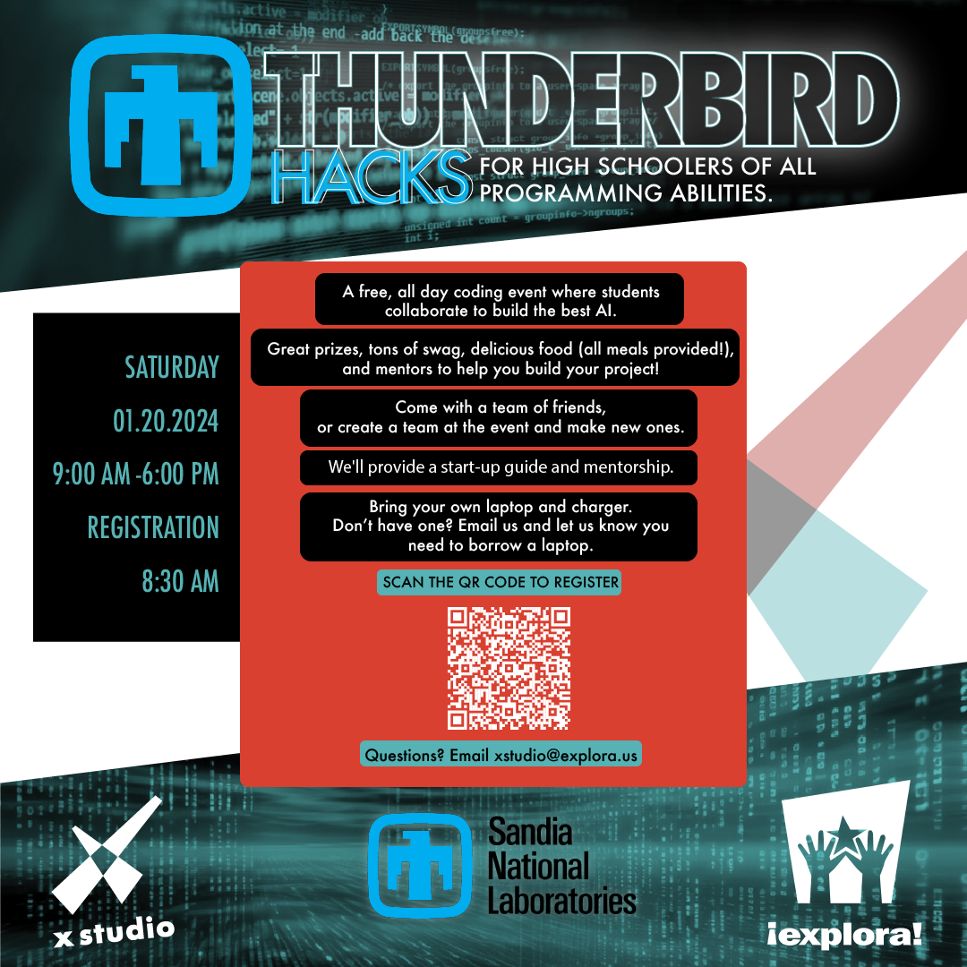 Thunderbird Hacks Flyer for Saturday January 20 2024