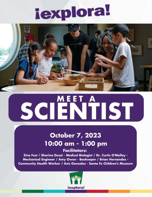 Flyers of kids with materials for Meet a Scientist