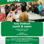 Early Childhood Lunch & Learn Flyer for March 14